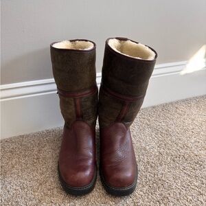 Blondo Brown and Tan Leather, Sheepskin insulated Boots